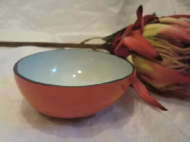 Exklusive Bowl NIMES, Kokosnussschale orange/hellgrau lackiert, Wohnaccessoires