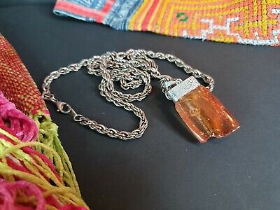 Old Amber Pendent on Silver Chain (C) …beautiful collection and accent piece 3