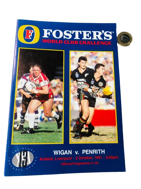 Rugby Programme Wigan Vs Penrith October 1991 Vintage ra