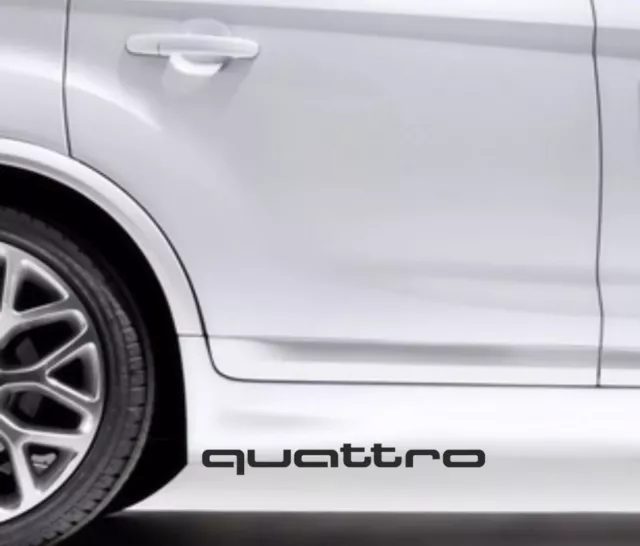 AUDI QUATTRO OUTLINE REAR WINDOW VINYL STICKER CAR DECAL 60cm DEFAULT WHITE  X1