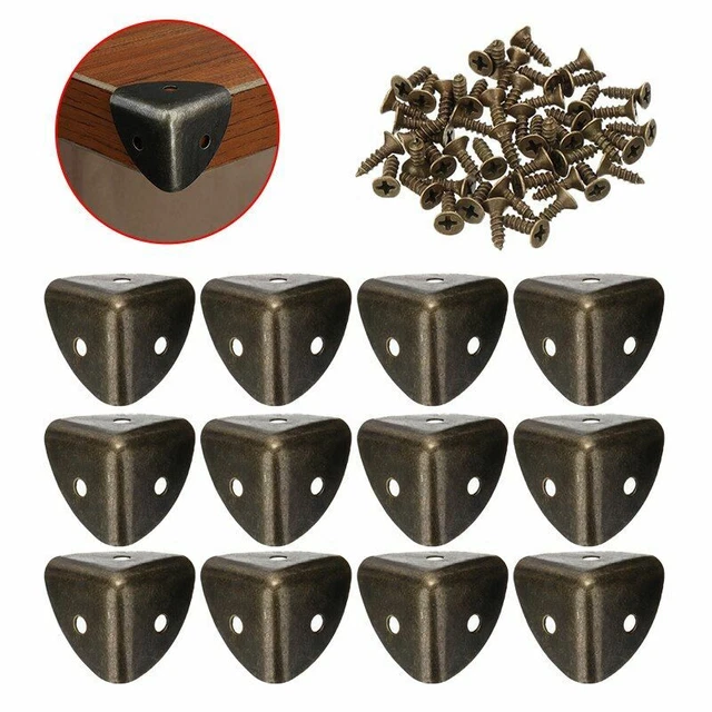 Retro Tin Box Gift Box Wrap Corner Code Wood Furniture Corner Protector 12Pcs