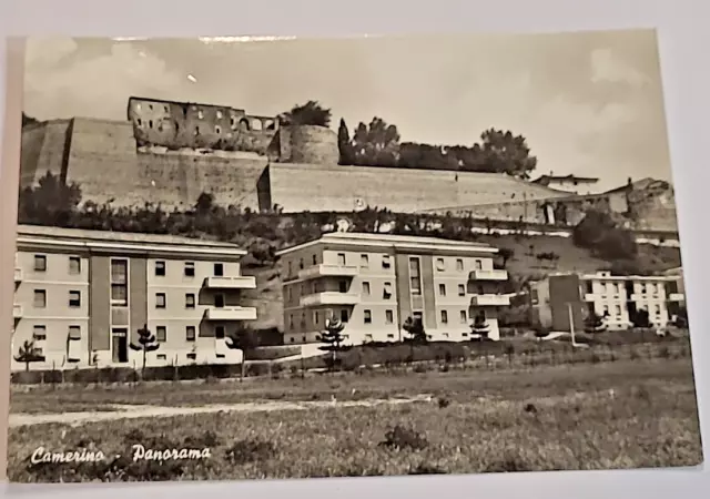 1957 CAMERINO - MACERATA - PANORAMA - antica cartolina viaggiata -palazzine