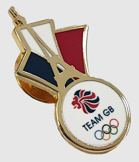OFFICIALLY LICENSED TEAM Gb Paris 2024 Eiffel Tower Olympic Pin Badge