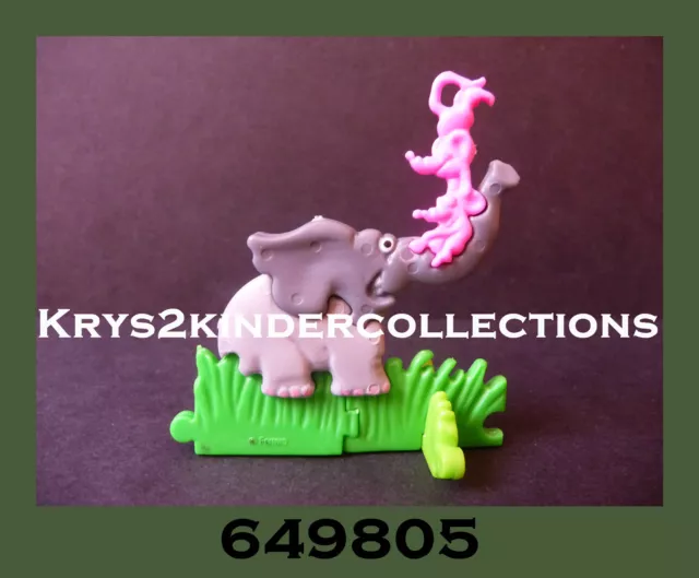 Jouet kinder Puzzle 3D Animaux Eléphant tête gris foncé 649805 Allemagne 1994