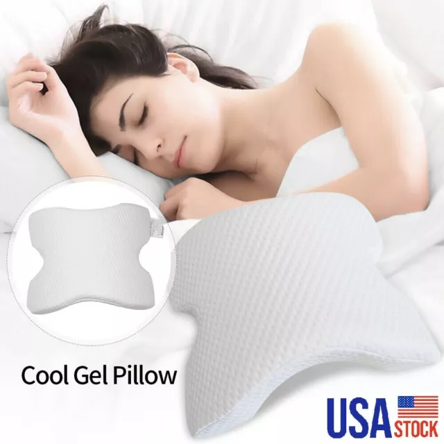 Memory Foam Pillow Slow Rebound Cervical Neck Pain Pad Sleep Arm Cuddle Travel