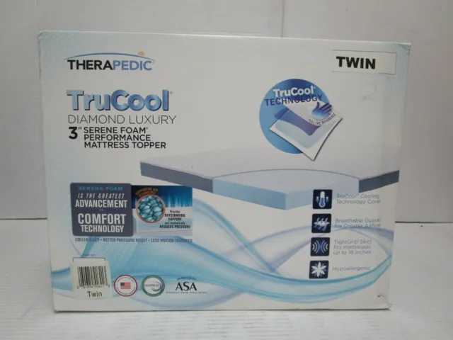 therapedic trucool mattress topper twin
