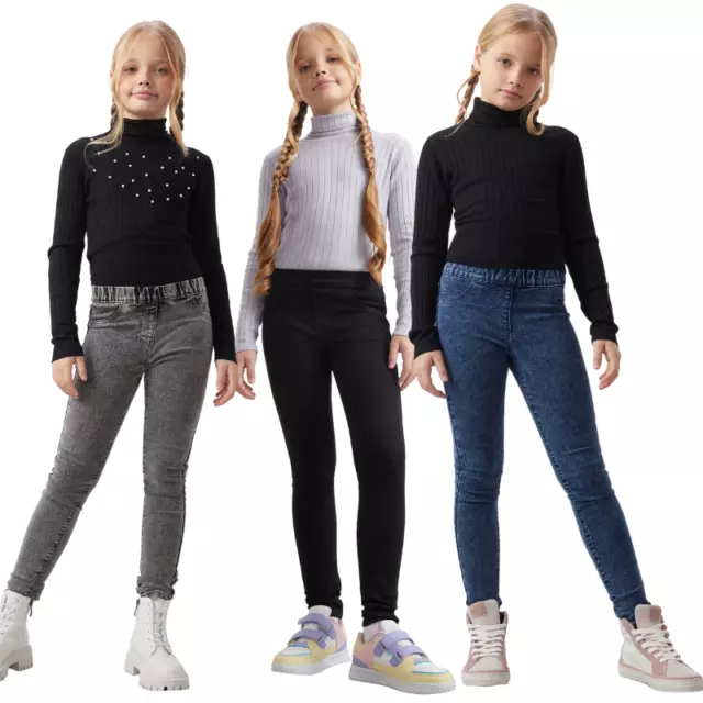 Girls Denim Jeans Comfort Stretch Luxury Quality Jeggings for kids Age 7-12 Year 2