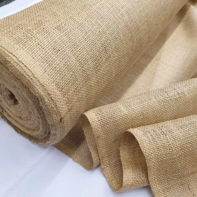 Hessian Jute Fabric 10oz Woven Wedding Décor Craft Garden Upholstery 54" Wide