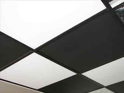 Washable PVC Ceiling Tiles - EcoTile Smooth 2' x 2' BLACK Drop Tile Mold Free
