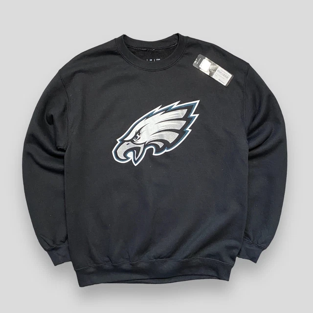 Felpa nera NFL Philadelphia Eagles nuova con etichette, taglia media