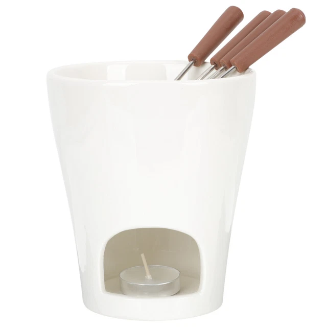 Crisol de velas calentador de cerámica mini olla caliente mini juego de chocolate