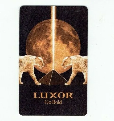 LUXOR Room KEY Casino LAS VEGAS Hotel - Leopard Cats, Pyramid Light Beam, Moon