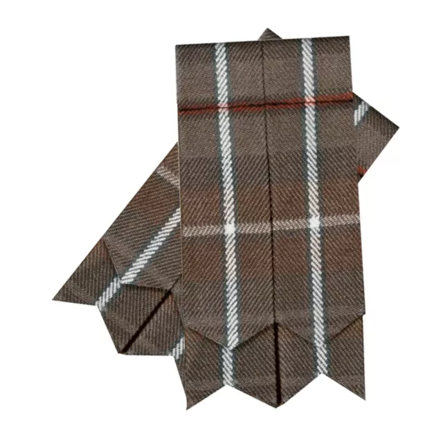 Highlanders Kilt Hose Flashes Tartan Black Watch Weathered Flashes Tartan Garter