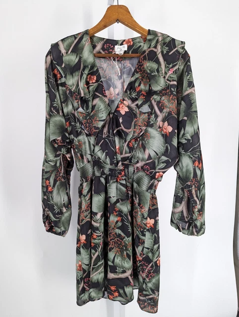 Johanna Ortiz x HM Tropical Floral Print Dress Size Small