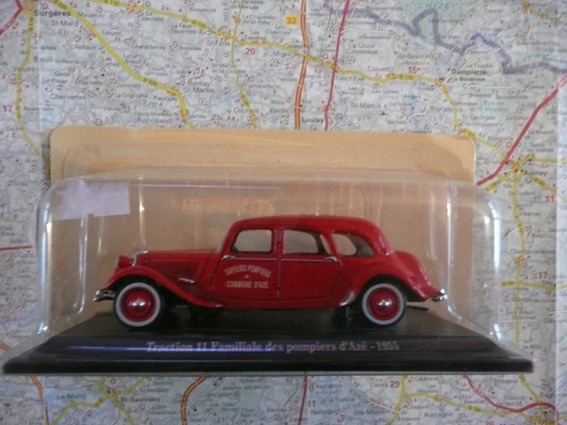 CITROËN Traction 11 Familiale Pompiers d'Azé 1955 Universal Hobbies 1/43 en Blis