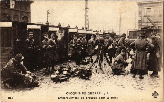 CPA AK Militaire Embarquement de Troupes pour le Front (362229)