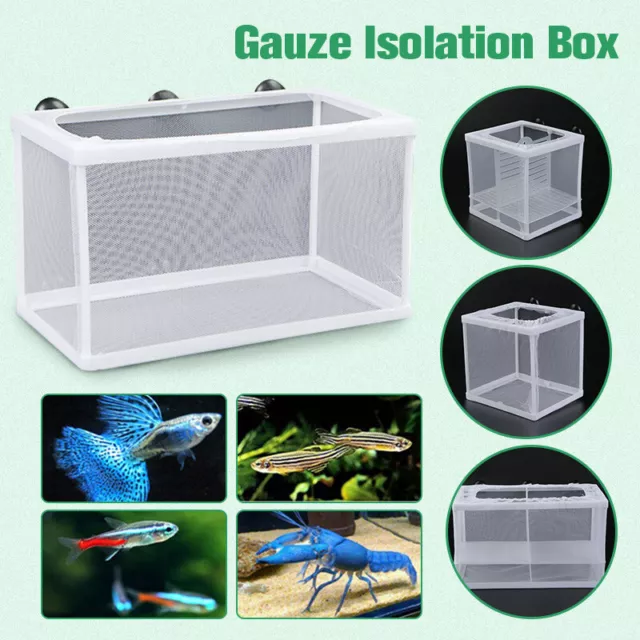 Aquarium Fish Trap Box Hatchery Net Tank Guppy Breeding Breeder Newborn S/L