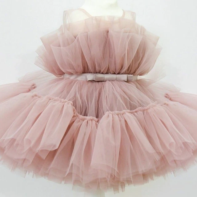 Ragazze Matrimonio Principessa Abito Bambino Festa Tutu Soffice Ballo Brid