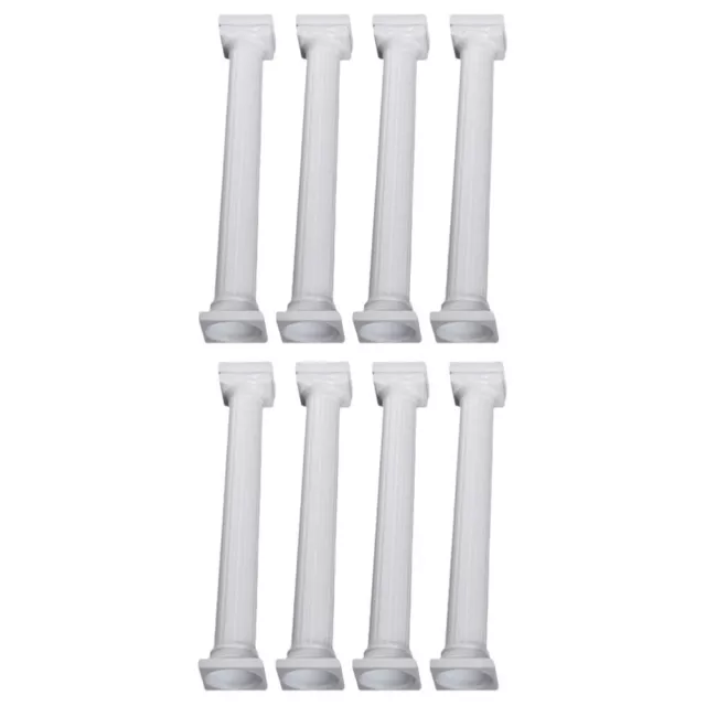 8 Pcs White Plastic Roman Pillar Cake Stand Column Decoration