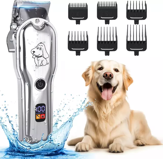 Tosatrice per Cani Pelo Lungo Kit Professionale Display a LED IPX7 Impermeabile