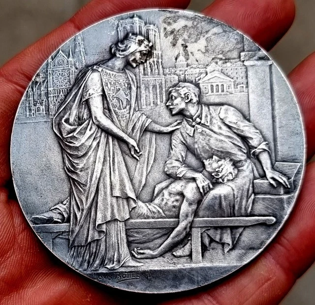 CHRISTIAN AVE SPES UNICA 1827 très rare médaille en argent à identifier