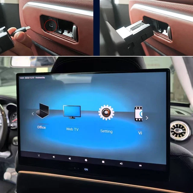REAR SEAT ENTERTAINMENT Sysetm For 2026 BMW X7 Android 16.0 Headrest ...