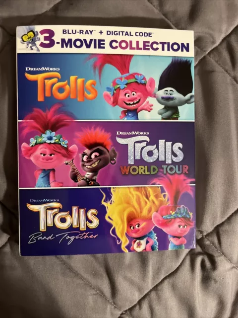 TROLLS 3-Movie Collection (Blu-Ray + Digital w/Slipcover)