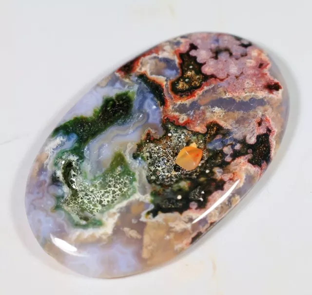 100% Natural Druzy Orbicular Ocean Jasper Oval Cabochon Gemstone Ft-