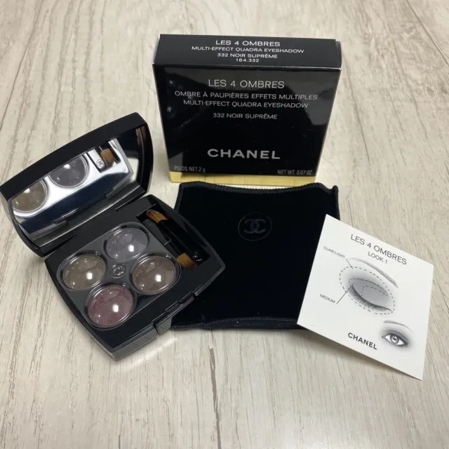 Sombra De Ojos Cuadrada Chanel Les 4 Sombras 332 Negra Supreme Multiefecto Nueva En Caja Original