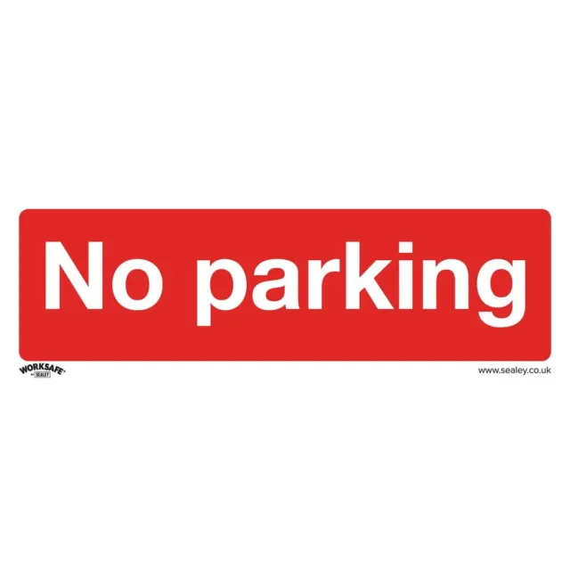 Worksafe Safety Sign - No Parking - Self-Adhesive Vinyl - Pack of 10
