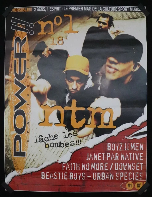 NTM - Power Sportmusic magazine n°1 - Affiche originale 1995 - Poster 78x60 RAP