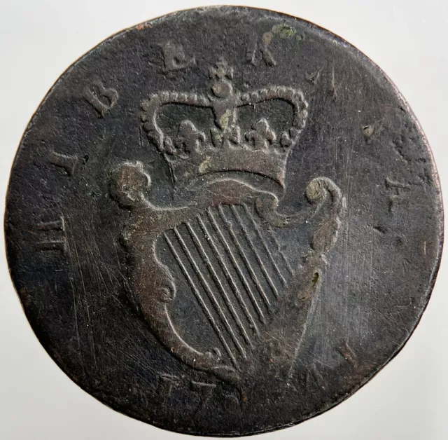 1741 George II Hibernia Half-Penny | Irish Coin | Collectable Grade | a1148