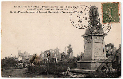 CPA 55-Fresnes in woëvre (meuse) - 173. on the square, statue decapitated...