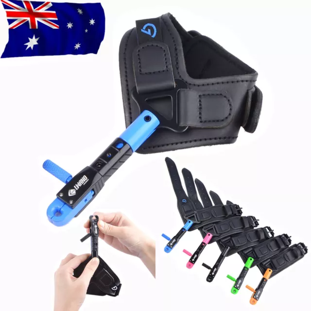 Compound Bow Release Aids Wristband Caliper Strap Trigger Archery Arrow Hunting