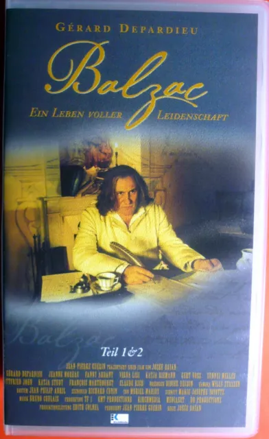VHS BALZAC EIn Leben voller Leidenschaft 1+2 mit Gerard Depardieu EUR