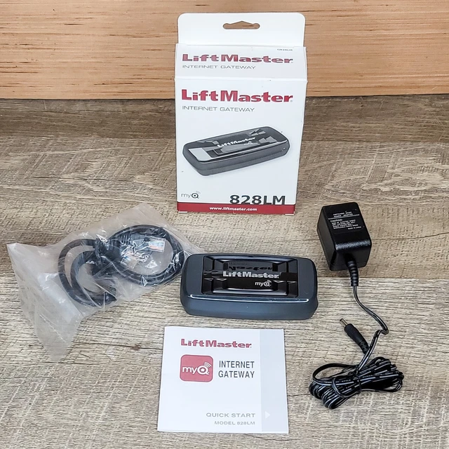 Abridor de puertas de garaje LiftMaster 828LM MyQ puerta de enlace a Internet caja abierta hogar inteligente