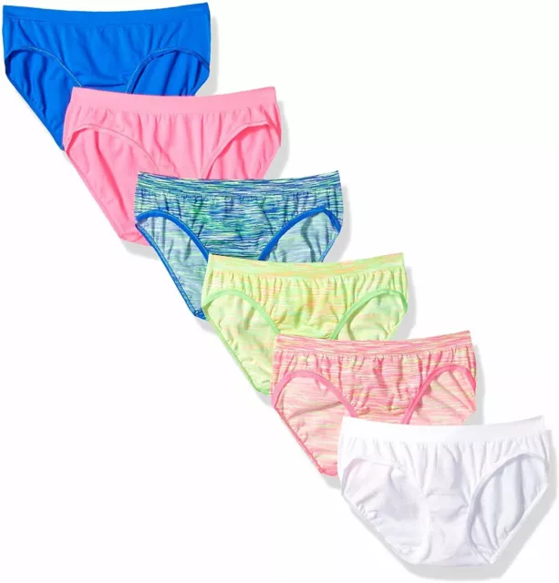 Fruit of the Loom Big Girls' 6 Pack Seamless Brief, Assorted, 6/8 :  : Clothing, Shoes & Accessories