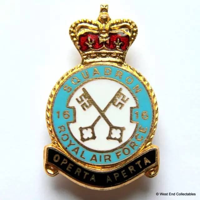 1950s Raf 16 Escadron Miller Broche Badge - Royal Air Force Bomber Cranwell Efts