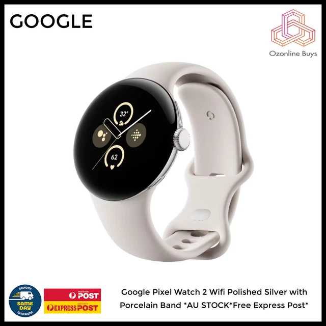 GOOGLE PIXEL WATCH 2 Wifi Polished Silver with Porcelain Band *AU 
