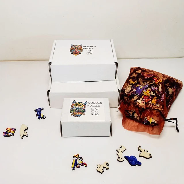 Lion Animal Puzzles Adults Children DIY Wooden Jigsaw Birthday Christmas Gifts 6