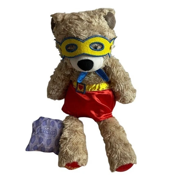 SCENTSY Sebastian Bear the Super Buddy EUC Plush Comfy Soft Cape