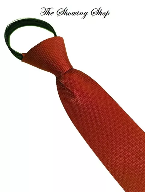 Childs Premium Equestrian Ready Tied Zip Showing Tie- Red