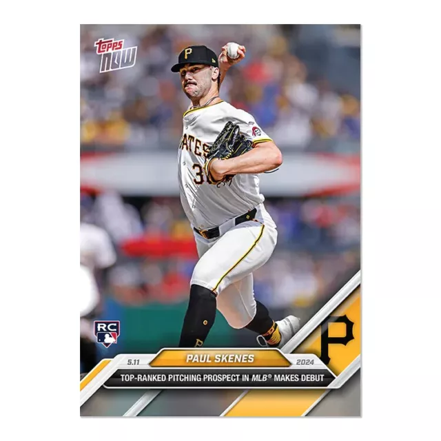 PAUL SKENES 2024 MLB TOPPS NOW Card 179 Top Prospect MLB DEBUT RC Prévente EUR 8,30