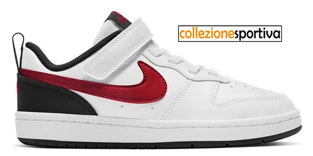 SCARPE BAMBINO/BAMBINA NIKE COURT BOROUGH LOW 2 (PSV)-BQ5451-110 col.bianco/ross