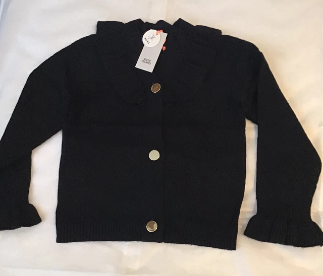 River island mini girls aged 12-18 Months black frilly cardigan outfit BNWT 3