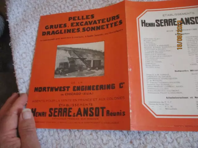 Ancien Catalogue Grue Northwest Engineering Matériel Travaux Publics Vapeur an30 3