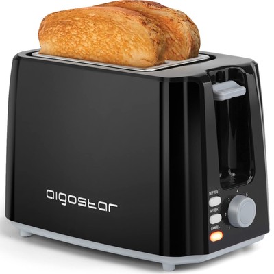 AIGOSTAR 2-Slice Toaster 7 IMPOSTAZIONI DI DORATURA VARIABILE 750W scongelamento,. 