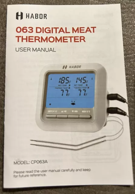 Digital Meat Thermometer by HABOR Model:CP063A New Open Box