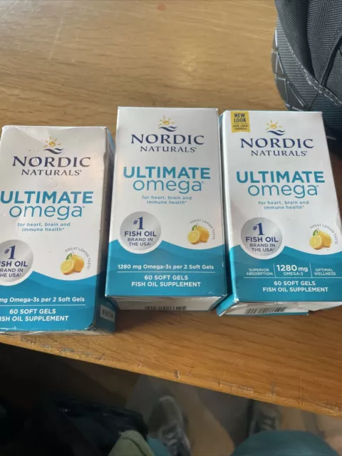 15 Bottles Of  60 Qty Nordic Naturals Lemon Ultimate Omega  900  Fish Oil Lemon