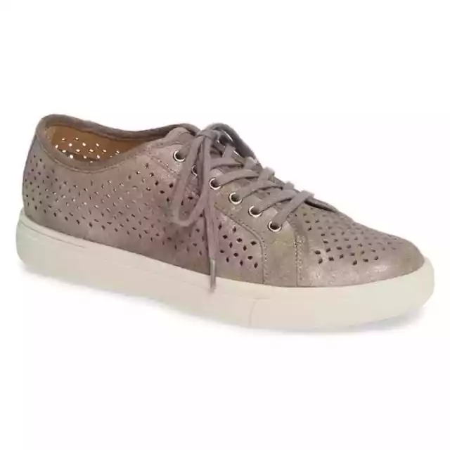 Vaneli Sport Oneida Grey Taupe Suede Leather Sneakers Shoes 8